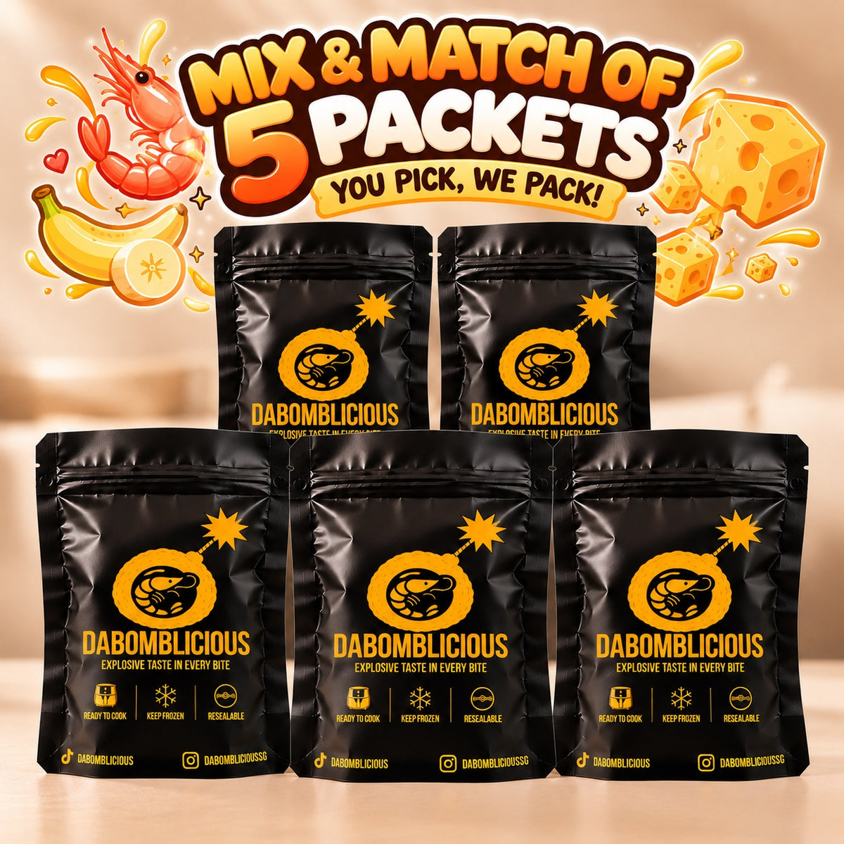 [LIMITED TIME] Mix and match 5 packets